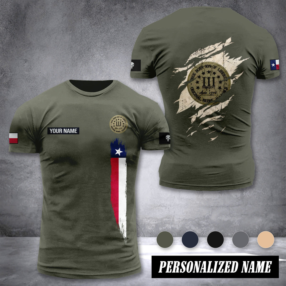 Texas customize T-shirt patriot