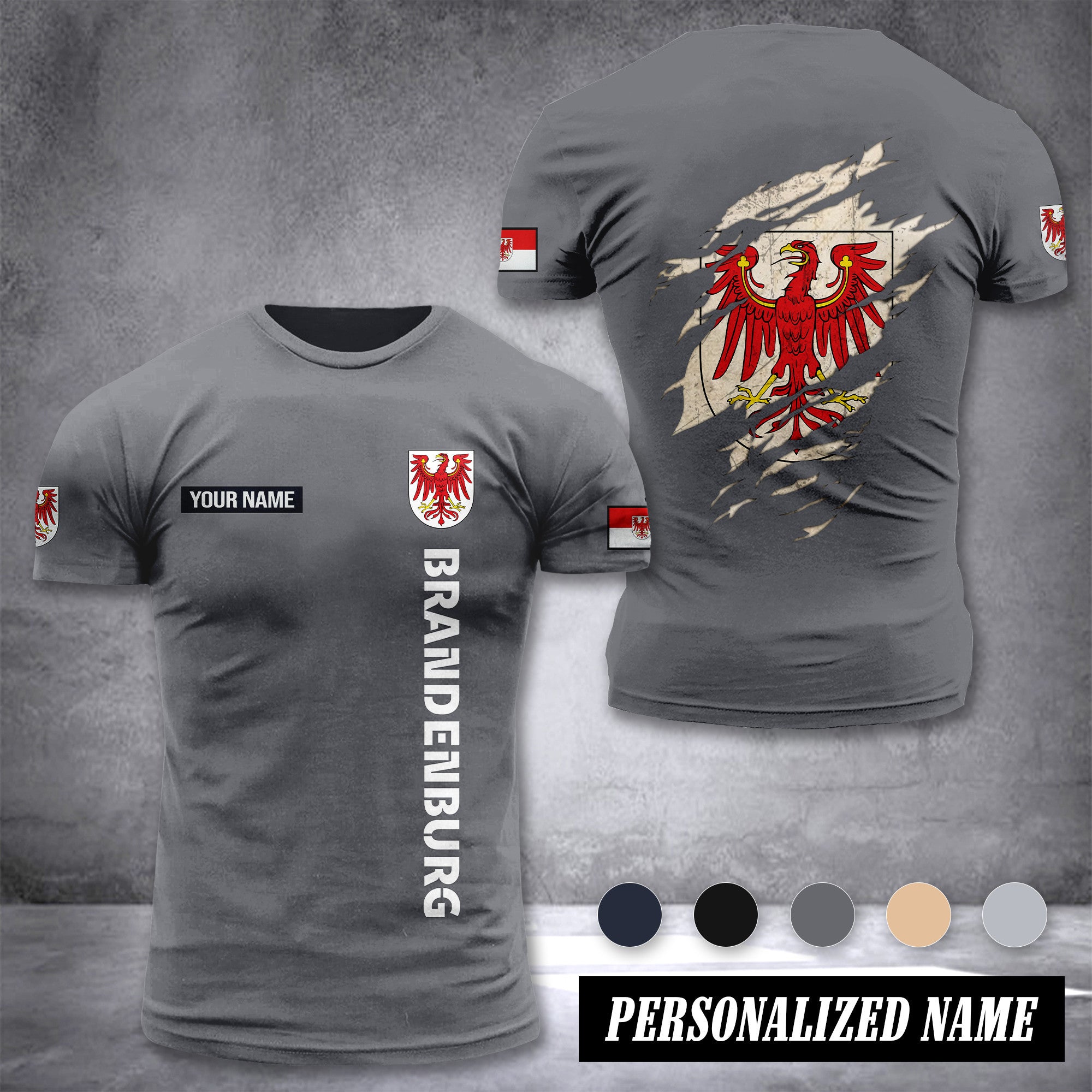 Brandenburg customize T-shirt back