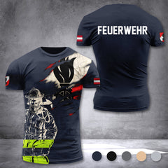 Firefighter Austria customize T-shirt 3d