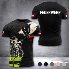 Firefighter Austria customize T-shirt 3d