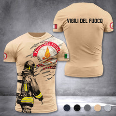 Firefighter Italy customize T-shirt 3d