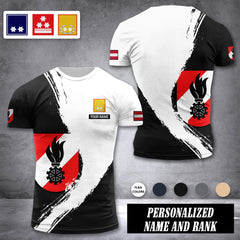 Firefighter Austria customize ranking T-shirt color