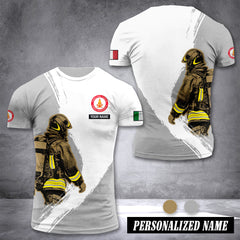 Firefighter Italy customize T-shirt color2