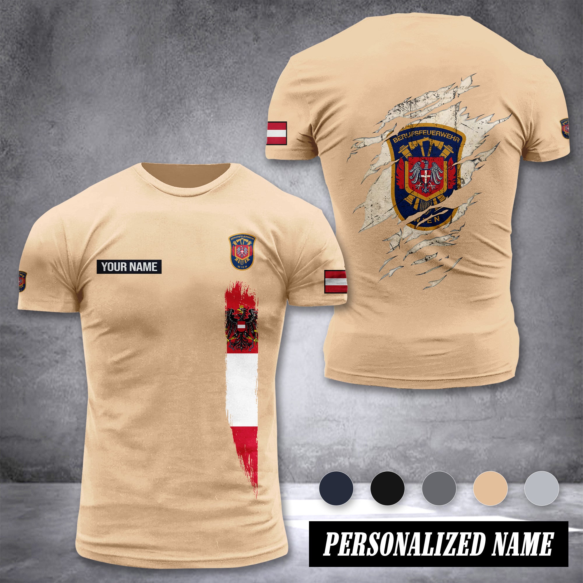 Feuerwehr Wien customize T-shirt back