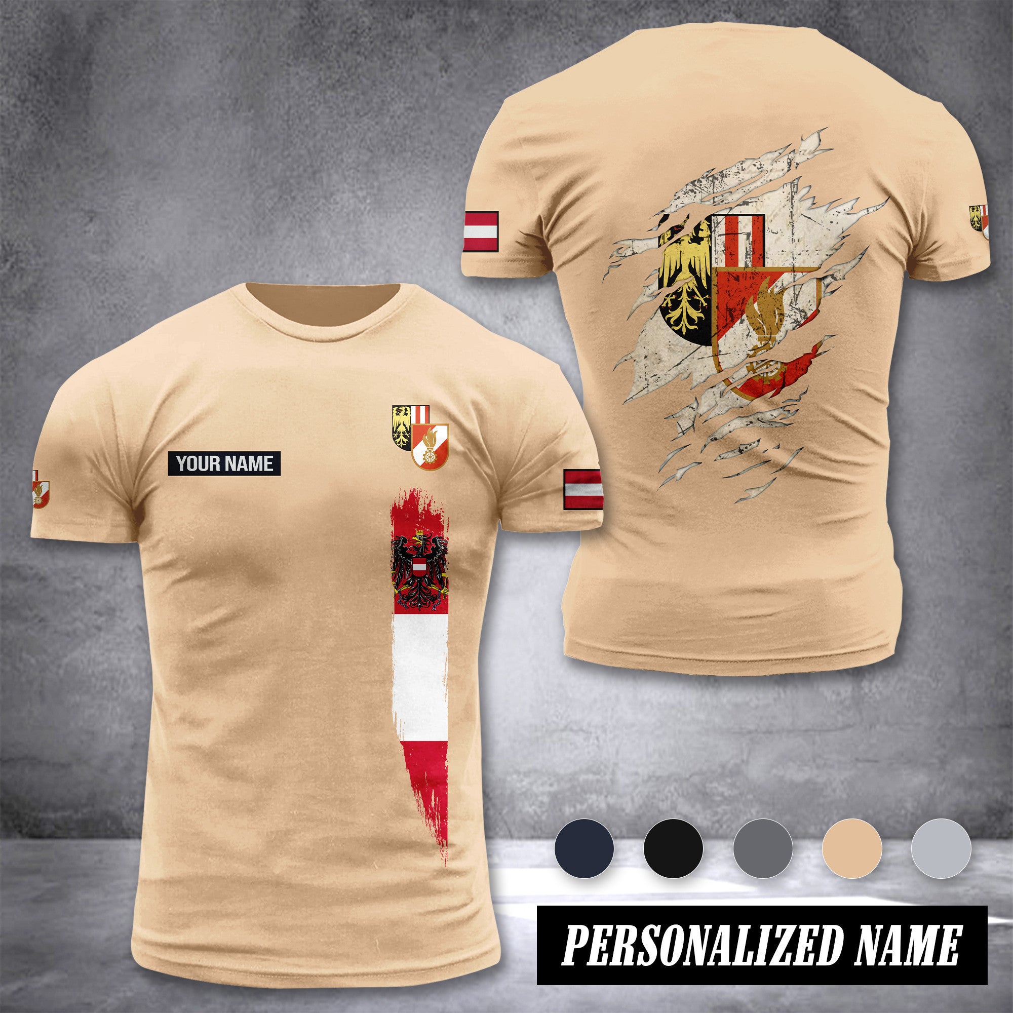 Feuerwehr Oberösterreich customize T-shirt back