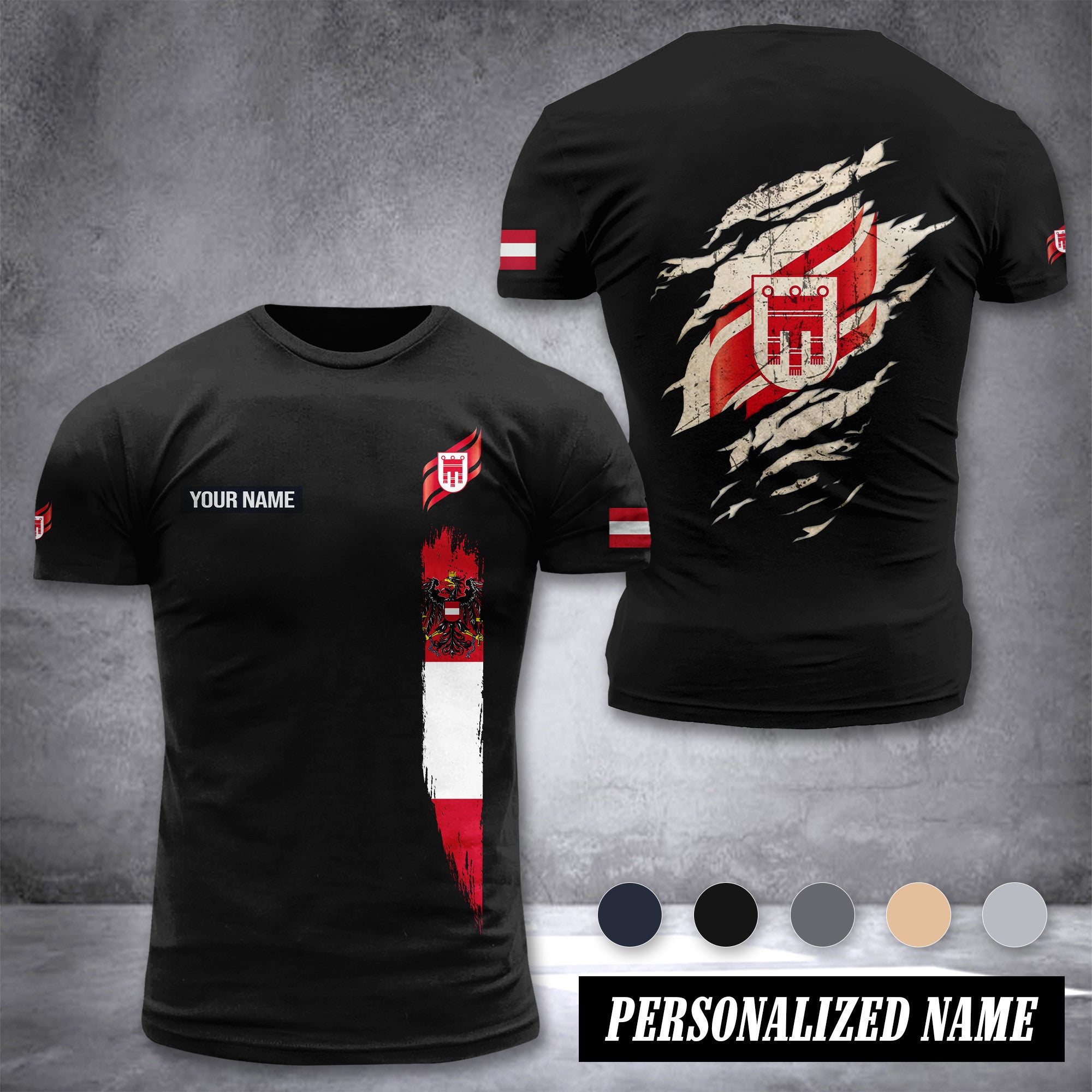 Feuerwehr Vorarlberg customize T-shirt back