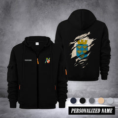 Firefighter Austria customize Zipper cardigan jacket back