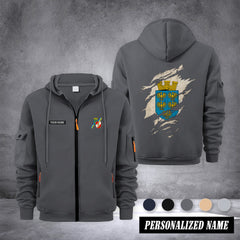 Firefighter Austria customize Zipper cardigan jacket back