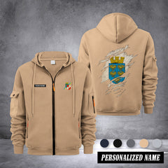 Firefighter Austria customize Zipper cardigan jacket back