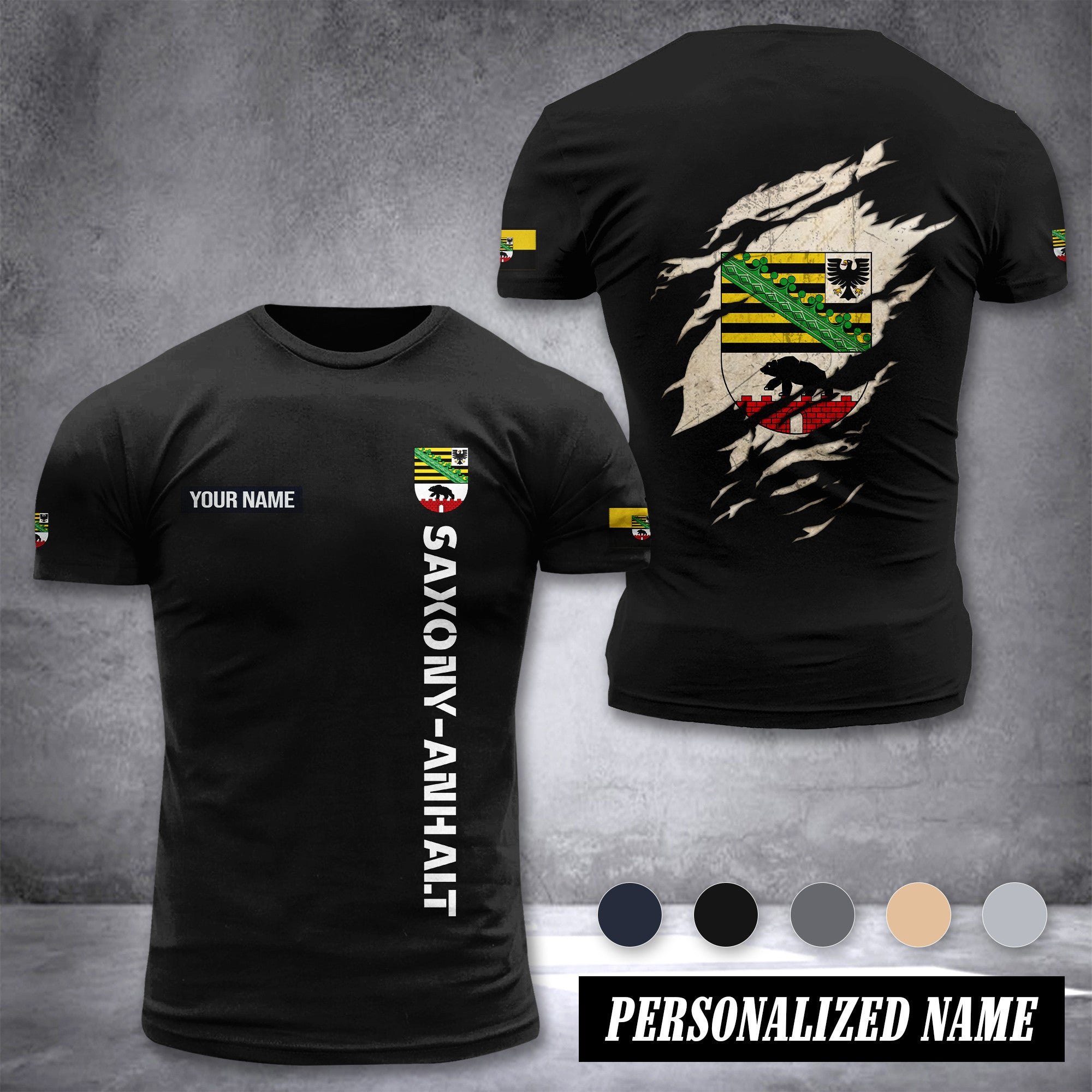 Saxony-Anhalt customize T-shirt back