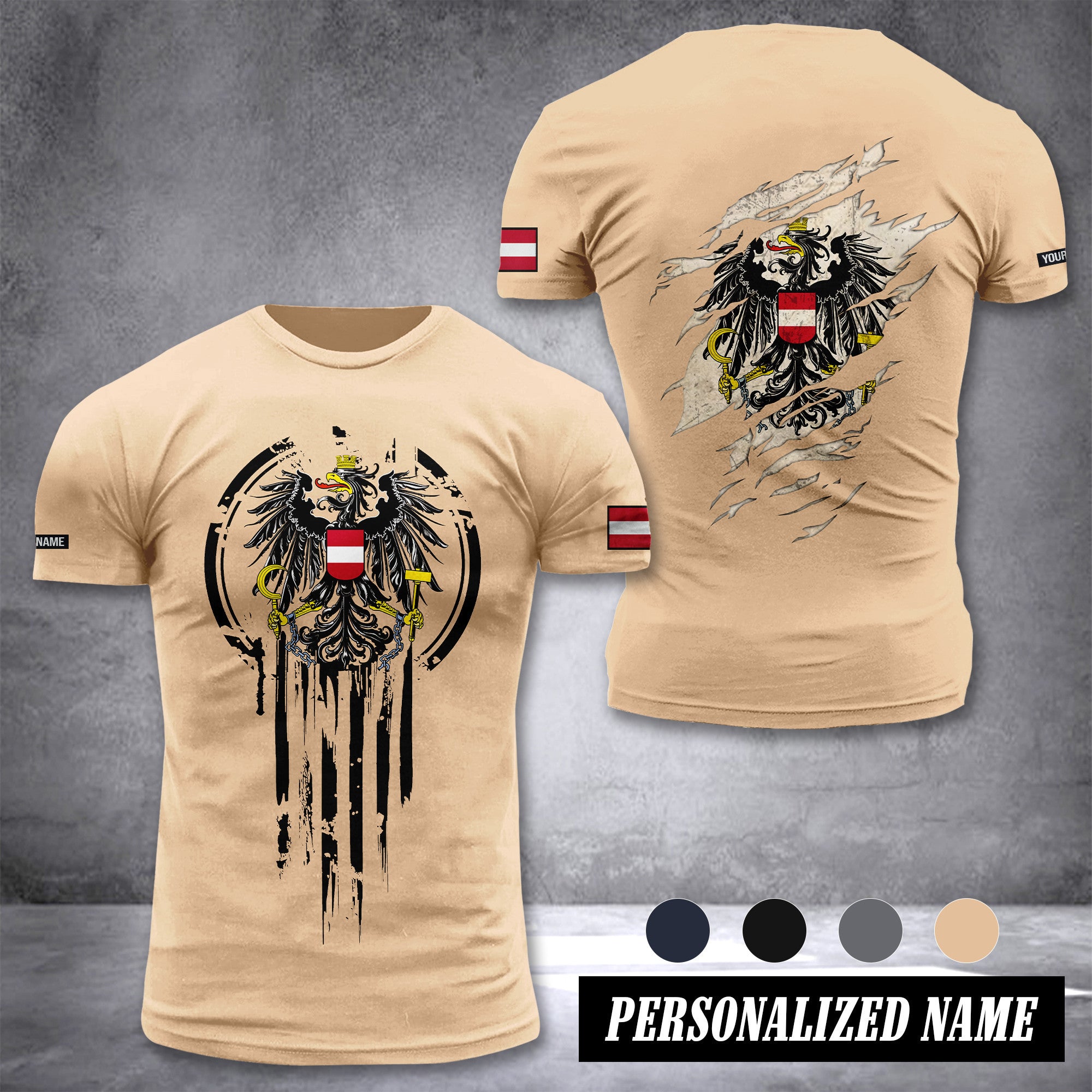 Austria customize t shirt 3d 2762