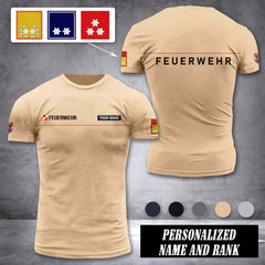 Firefighter Austria customize ranking T-shirt 276