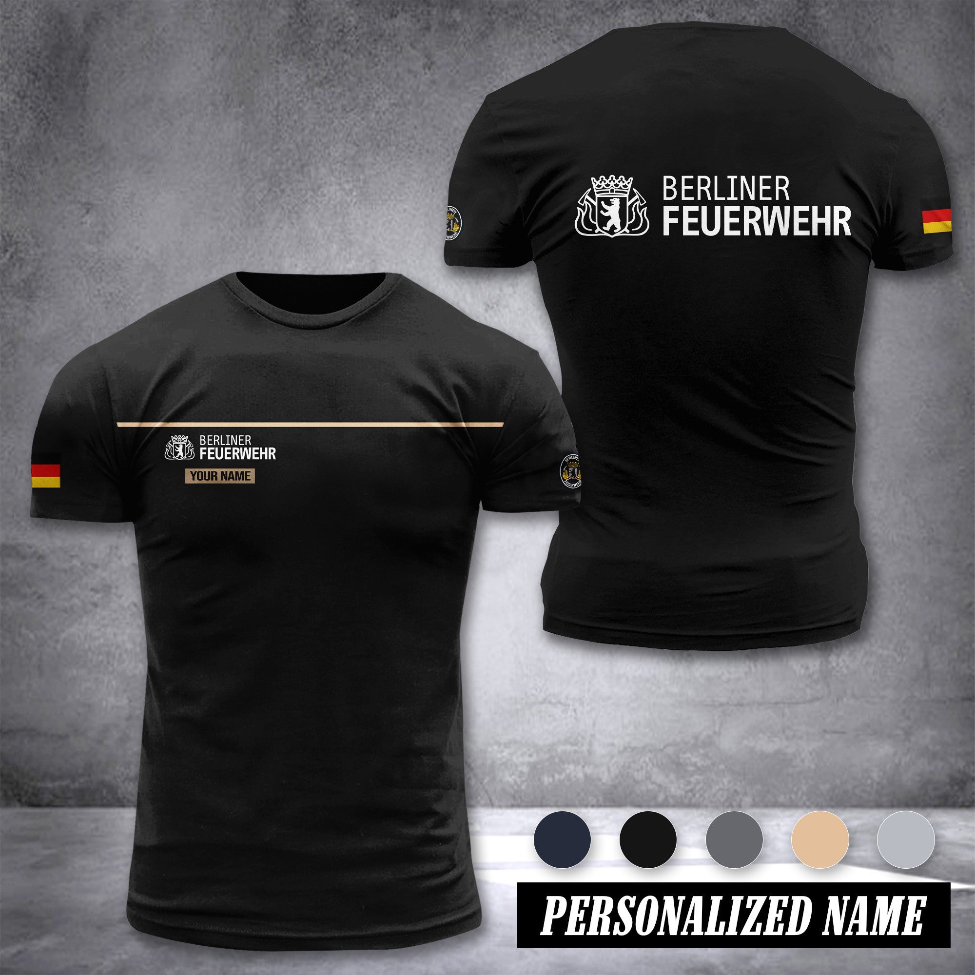 Firefighter Berlin customize T-shirt 3d 39