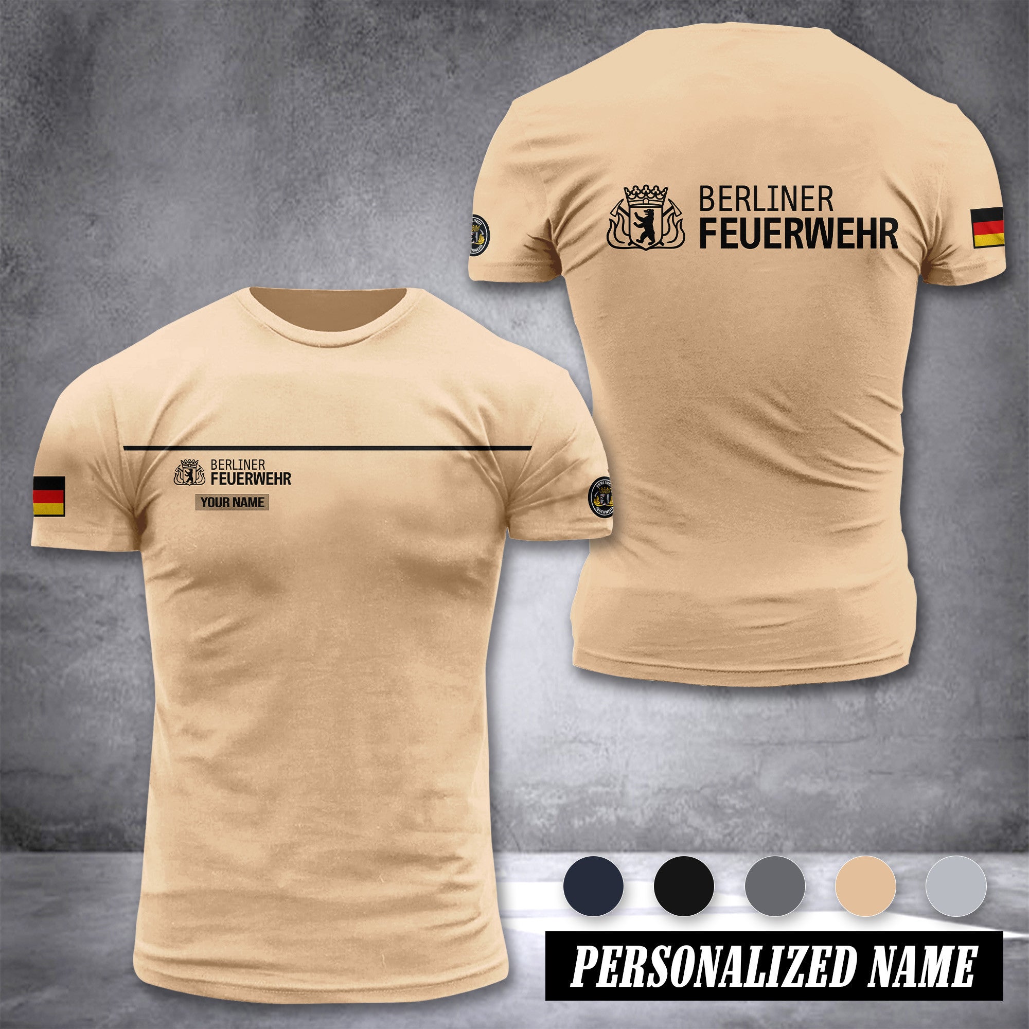 Firefighter Berlin customize T-shirt 3d 39