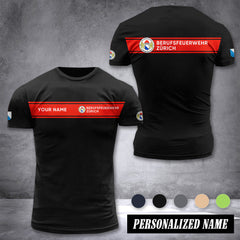 Firefighter Zürich Switzerland customize T-shirt 3d 39