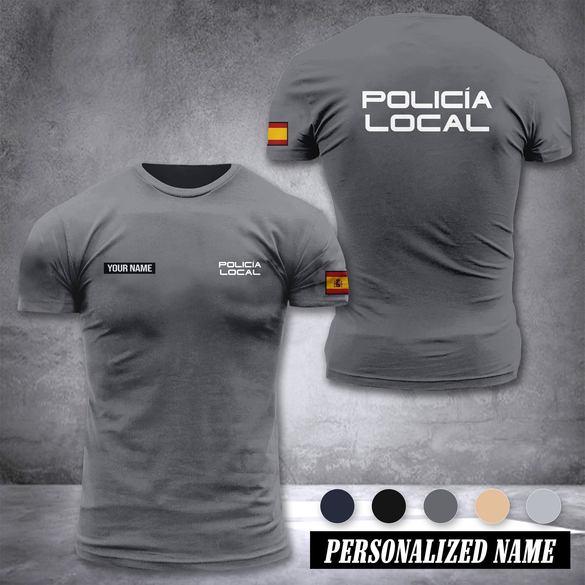 Policia Local Spain customize ranking T-shirt comfor
