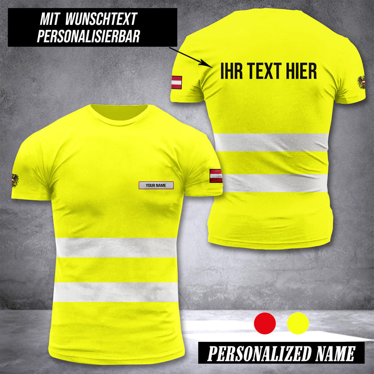 Schutzkleidung Austria customize T-shirt back XC