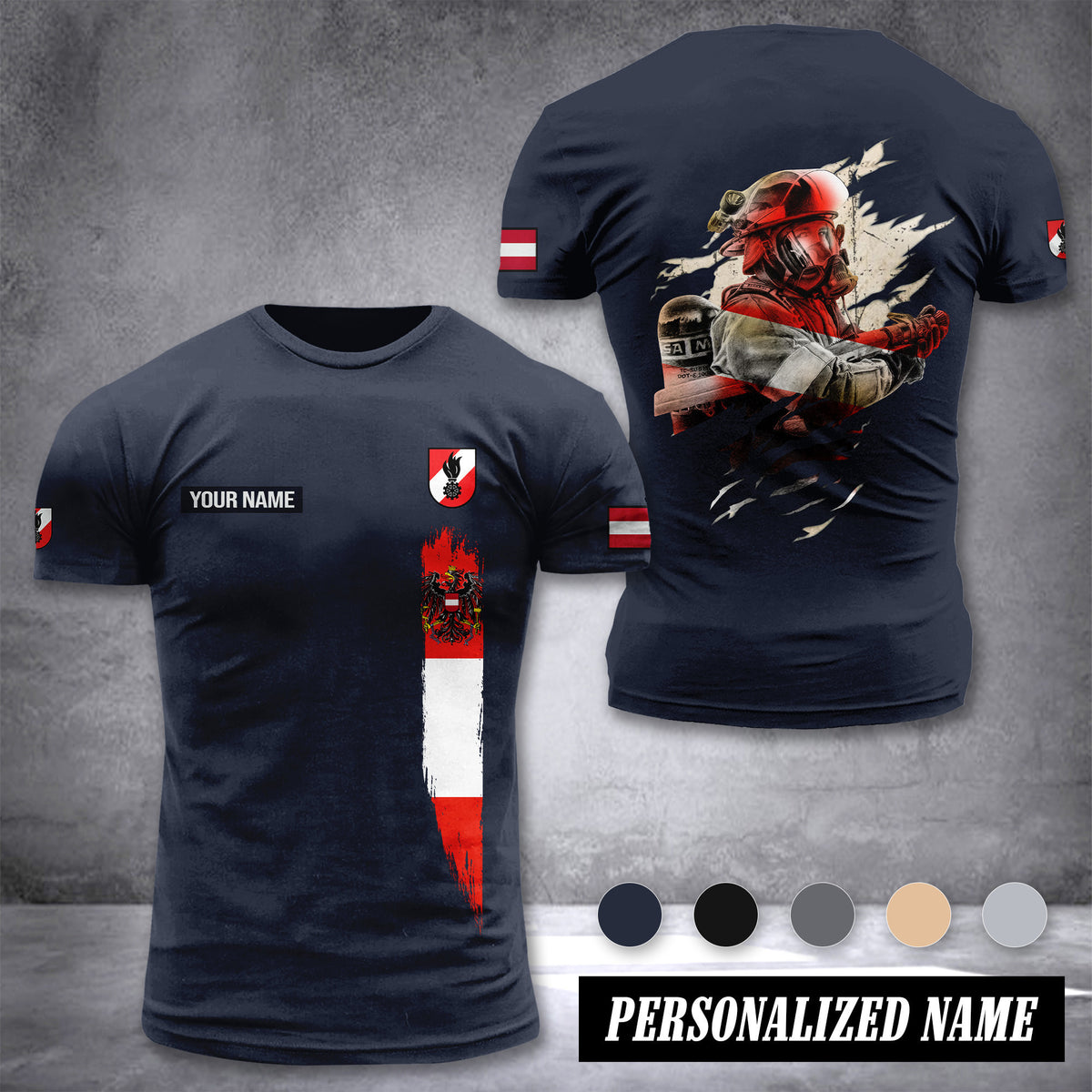 Feuerwehr Austria customize T-shirt CB