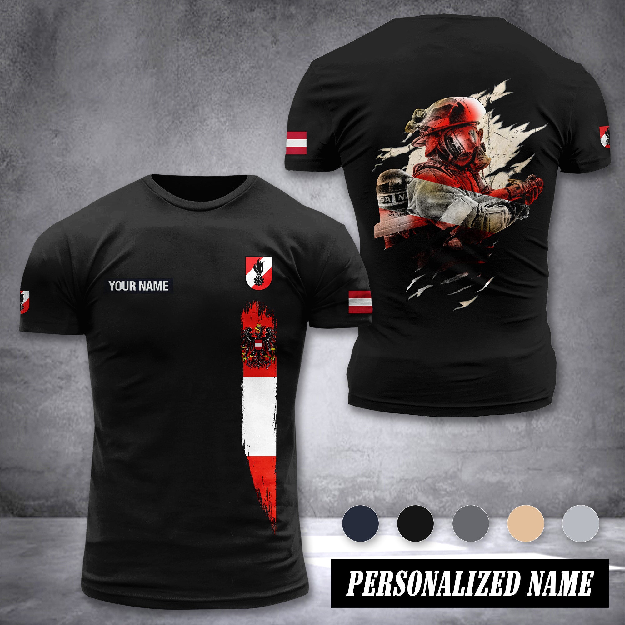 Feuerwehr Austria customize T-shirt CB