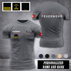 Firefighter Switzerland customize ranking T-shirt 276