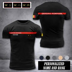 Firefighter Belgium customize ranking T-shirt 276