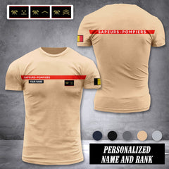 Firefighter Belgium customize ranking T-shirt 276