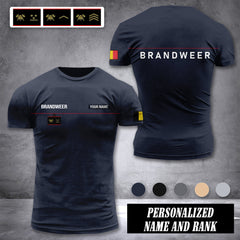 Firefighter Belgium customize ranking T-shirt 2762