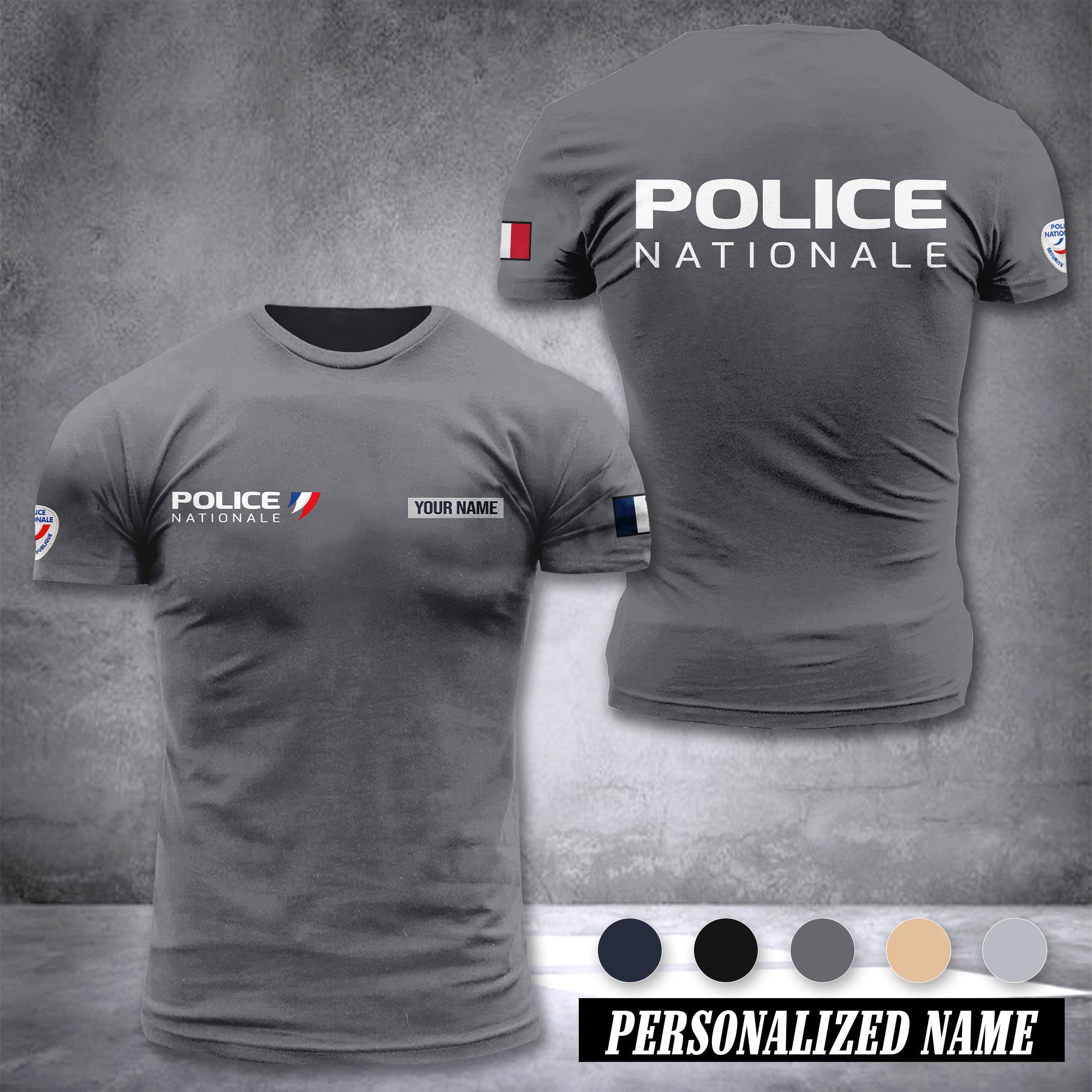Police Nationale customize ranking T-shirt 26