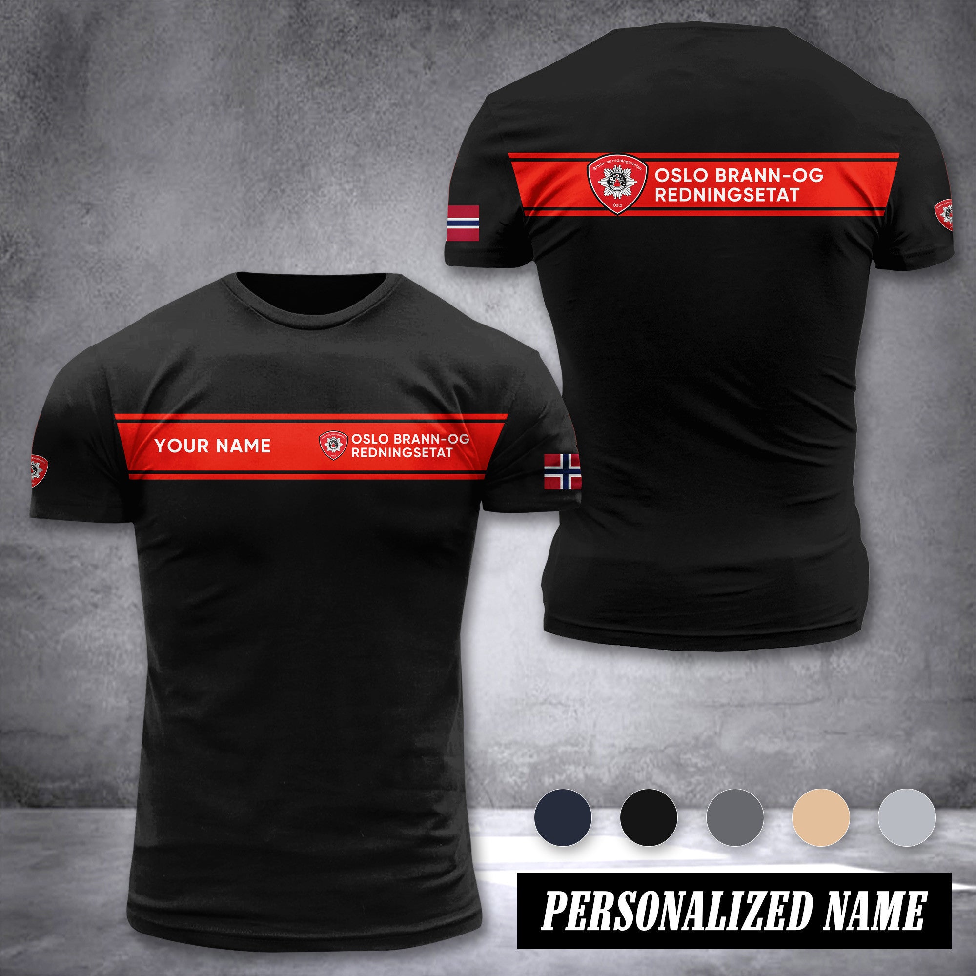 Oslo brann customize ranking T-shirt 26