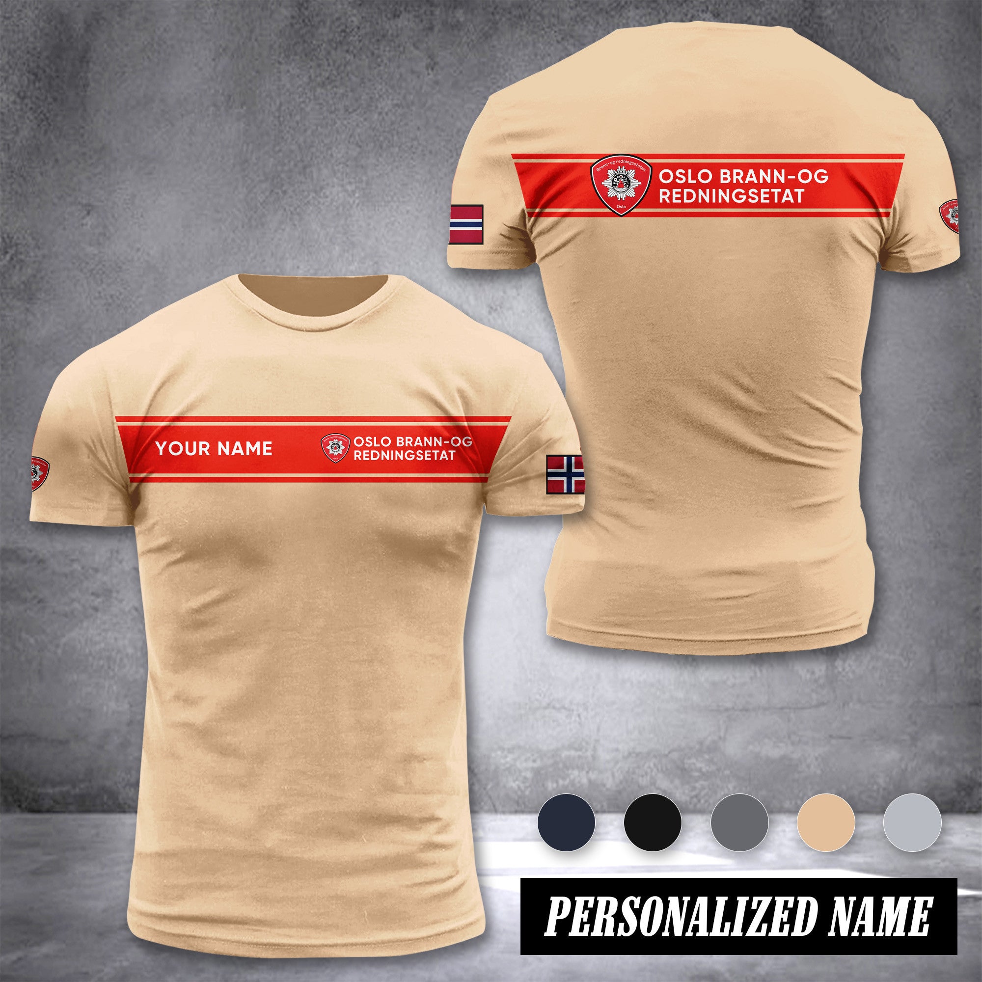 Oslo brann customize ranking T-shirt 26
