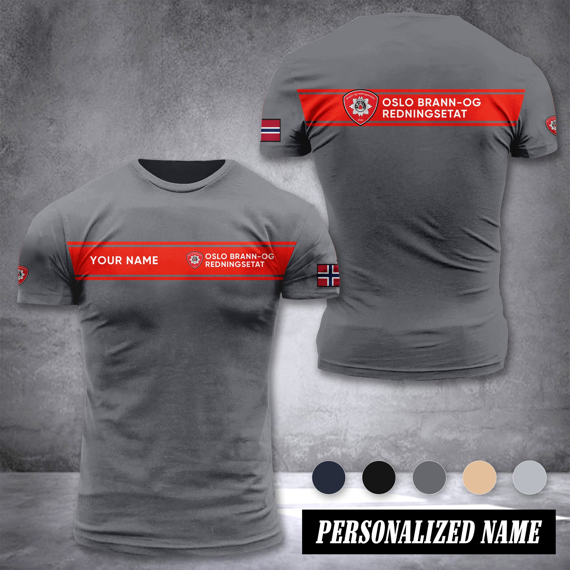 Oslo brann customize ranking T-shirt 26