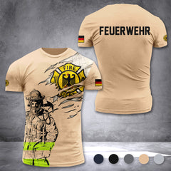 Firefighter Germany customize T-shirt 3d 297