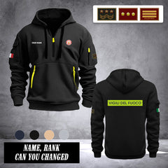 Firefighter Italy customize Hoodie Half Zipper Ranking