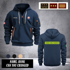 Firefighter Italy customize Hoodie Half Zipper Ranking