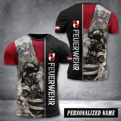 Firefighter Austria customize T-shirt 3d 317