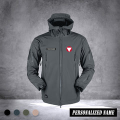 Soldier Austria Shark Skin Softshell Jacket Men Outdoor Windproof Hooded Coat Windbreaker Thermal Fleece Hiking Customize