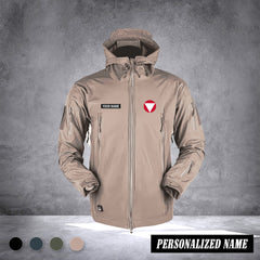 Soldier Austria Shark Skin Softshell Jacket Men Outdoor Windproof Hooded Coat Windbreaker Thermal Fleece Hiking Customize