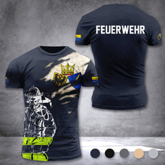 Firefighter Essen Germany customize T-shirt 3d 297