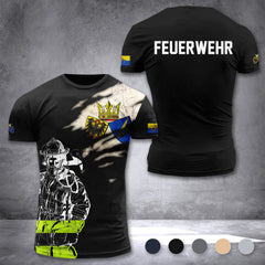 Firefighter Essen Germany customize T-shirt 3d 297
