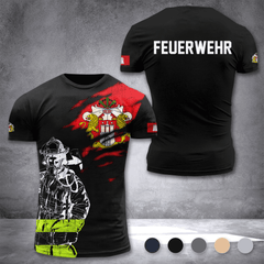 Firefighter Hamburg Germany customize T-shirt 3d 297