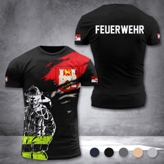 Firefighter Hannover Germany customize T-shirt 3d 297