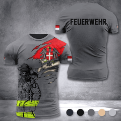 Firefighter Vienna Austria customize T-shirt 3d 297