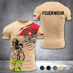 Firefighter Vienna Austria customize T-shirt 3d 297