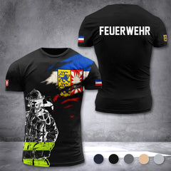 Firefighter Schleswig Holstein Germany customize T-shirt 3d 297