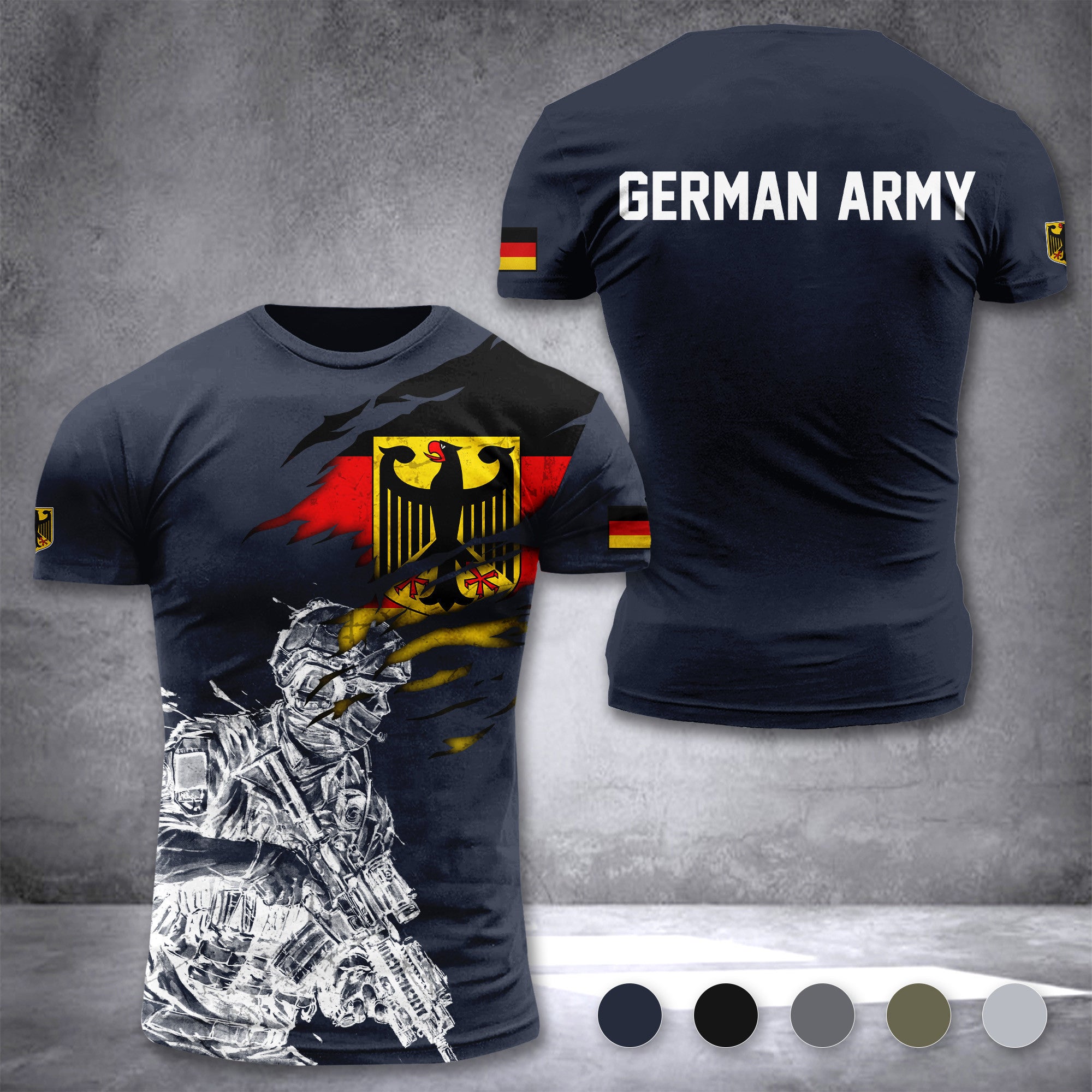 German army customize T-shirt 3d 297