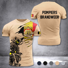 Firefighter Belgium customize T-shirt 3d 297