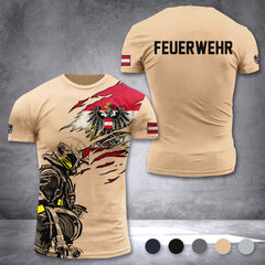 Firefighter Austria customize T-shirt 3d 2973