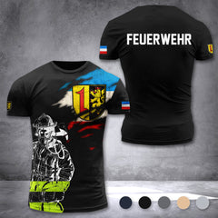Firefighter Mannheim Germany customize T-shirt 3d 297