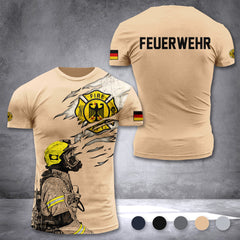 Firefighter Germany customize T-shirt 3d 168