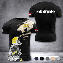 Firefighter Berlin Germany customize T-shirt 3d 168